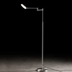 Moderne LED leeslamp vloerlamp aluminium mat><noscript><img width=