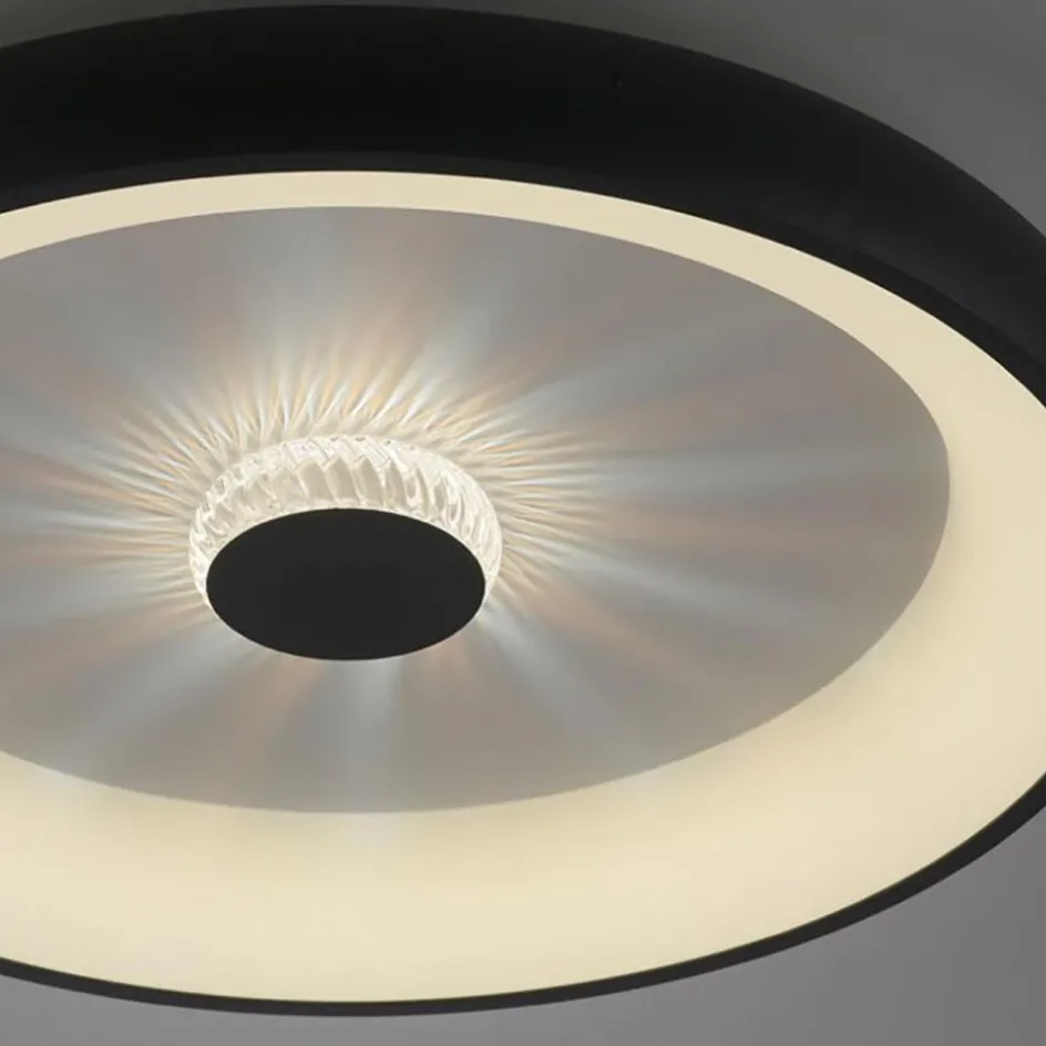 Moderne LED plafondlamp met kristaleffect zwart>Straluma Hot