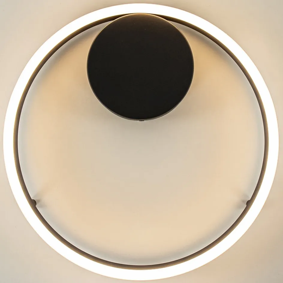 Moderne LED plafond/wandlamp ring zwart>Straluma Sale