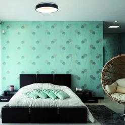 Moderne LED plafonnière zwart rond 30 cm><noscript><img width=