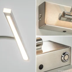 Moderne LED schilderijverlichting nikkel dimbaar></noscript>Straluma