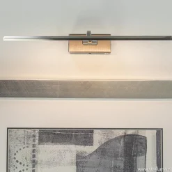 Moderne LED schilderijverlichting nikkel dimbaar></noscript>Straluma