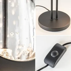 Moderne LED tafellamp egg glas met zwart></noscript>Straluma New