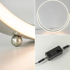 Moderne LED tafellamp nikkel met dim to warm functie><noscript><img width=