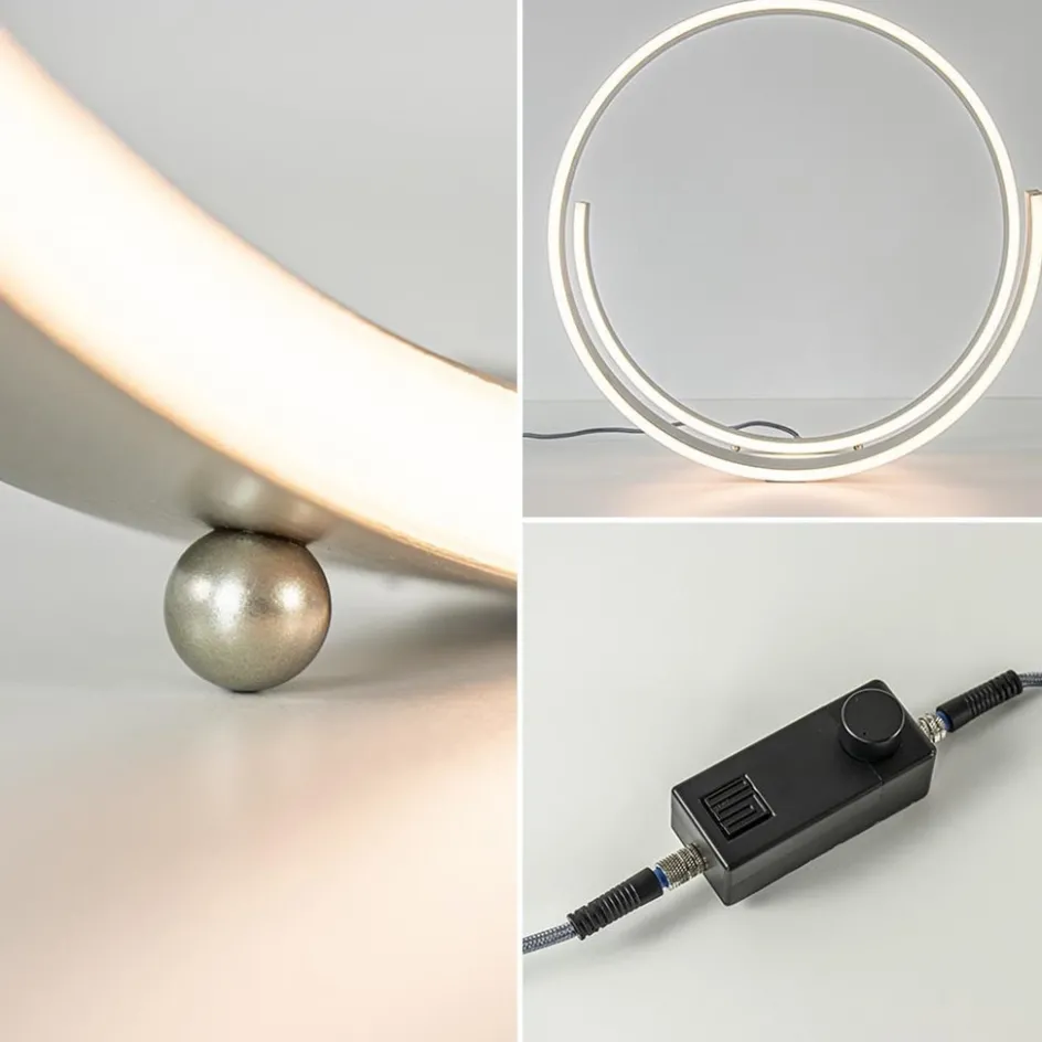 Moderne LED tafellamp nikkel met dim to warm functie>Straluma Hot