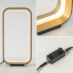 Moderne LED tafellamp zwart/goud klein></noscript>Straluma Clearance