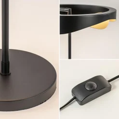 Moderne LED tafellamp zwart met goud dimbaar></noscript>Straluma Best