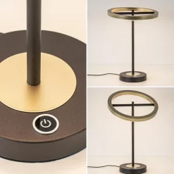 Moderne LED tafellamp zwart/goud dimbaar><noscript><img width=