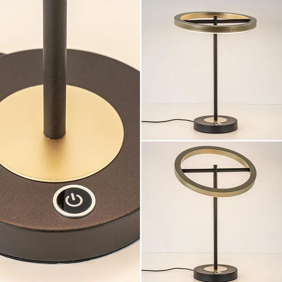 Moderne LED tafellamp zwart/goud dimbaar>Straluma Best