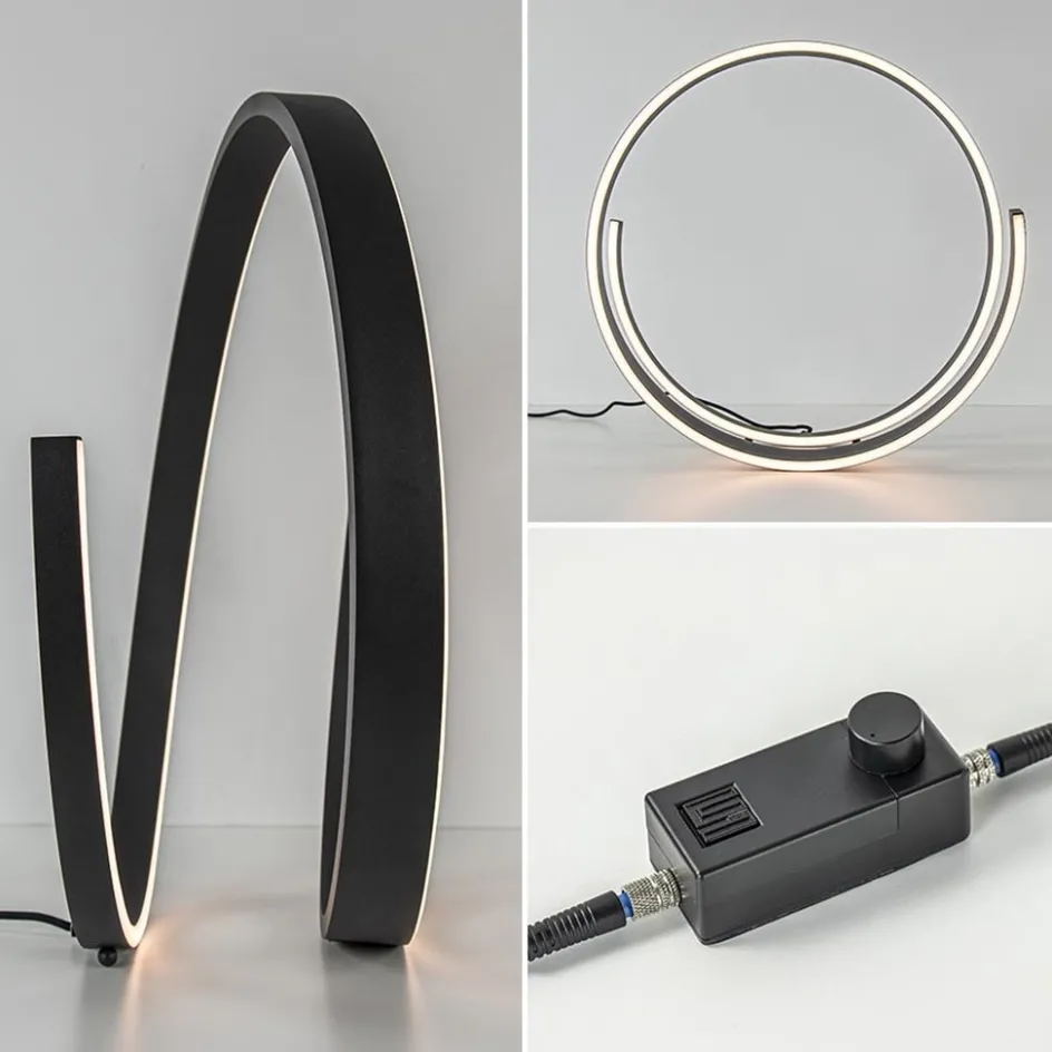 Moderne LED tafellamp zwart met dim to warm functie>Straluma New