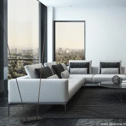 Moderne LED vloerlamp dimbaar mat zwart><noscript><img width=