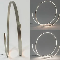 Moderne LED vloerlamp nikkel dimbaar><noscript><img width=