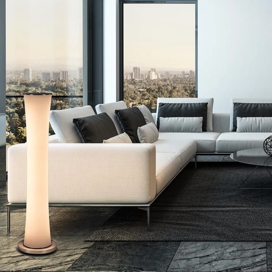 Moderne LED vloerlamp opaal glas met dim to warm>Straluma Best