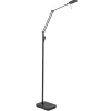 Moderne LED vloerlamp zwart met verstelbare arm>Straluma Online