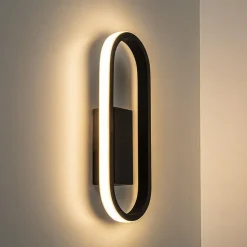 Moderne LED wandlamp zwart><noscript><img width=