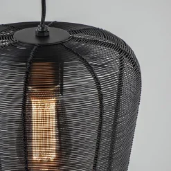 Moderne 3-lichts eettafelhanglamp Adeta mat zwart></noscript>Straluma Discount