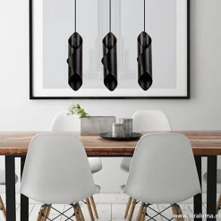 Moderne 3-lichts hanglamp zwart metaal></noscript>Straluma Clearance