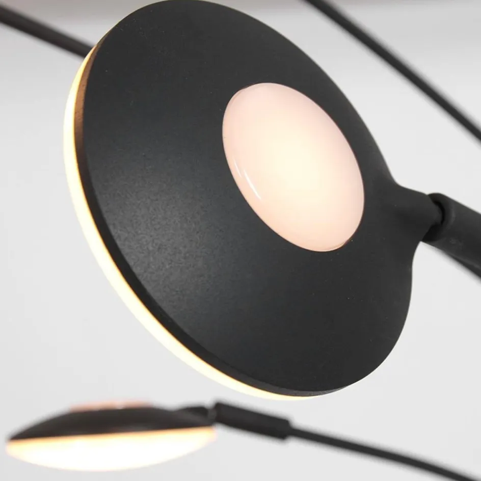 Moderne 5-lichts LED vloerlamp zwart>Straluma