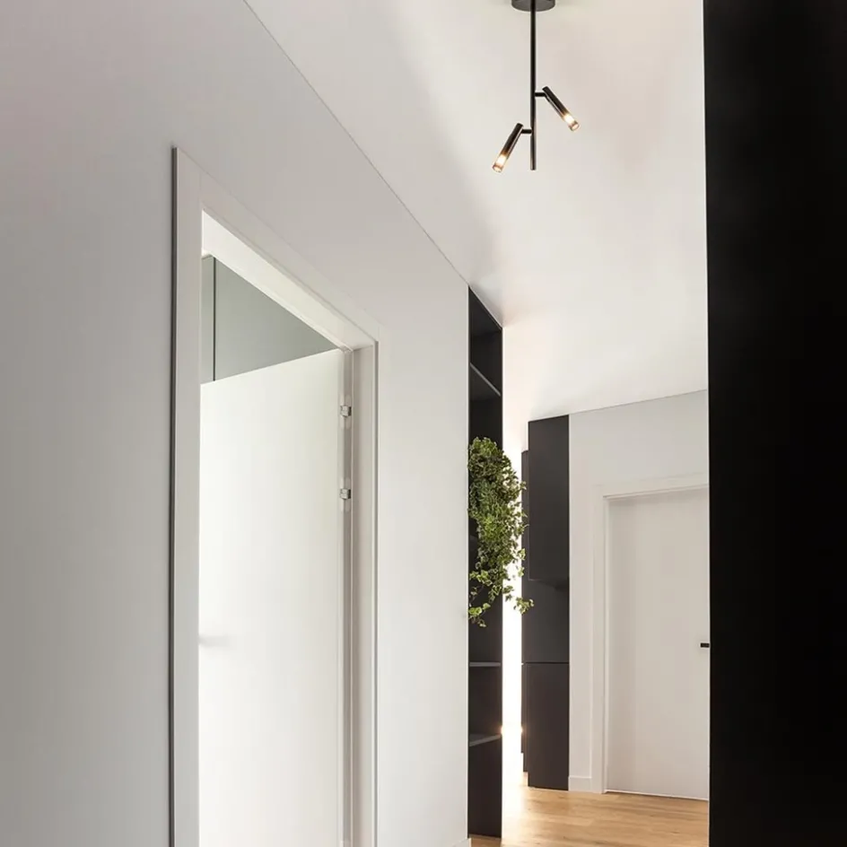 Moderne 2-lichts opbouwspot zwart G9>Straluma Clearance