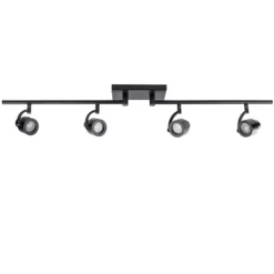 Moderne opbouwspot mat zwart 4-lichts>Straluma Online