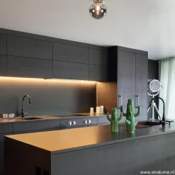 Moderne plafondlamp nikkel met smokey glas></noscript>Straluma New