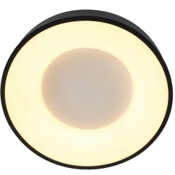 Moderne plafondlamp zwart met geïntegreerd LED><noscript><img width=
