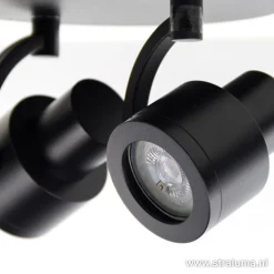 Moderne plafondspot mat zwart 2-lichts><noscript><img width=