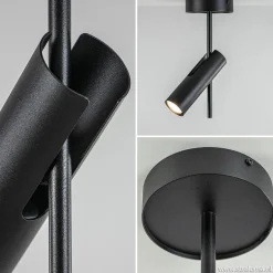 Moderne plafondspot zwart metaal verstelbaar></noscript>Straluma Sale