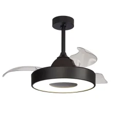 Moderne plafondventilator zwart met dimbaar LED>Straluma Online