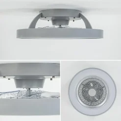 Moderne plafondventilator grijs met geintegreerd LED><noscript><img width=