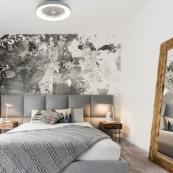 Moderne plafondventilator grijs met geintegreerd LED><noscript><img width=