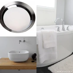 Moderne ronde plafonnière LED badkamer><noscript><img width=