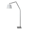 Moderne staande lamp staal met zwart>Straluma Online