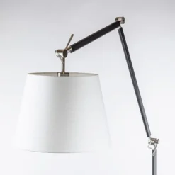 Moderne staande lamp staal met zwart>Straluma Online