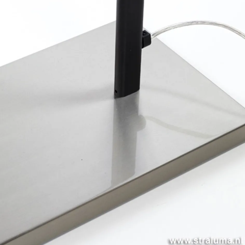 Moderne staande lamp staal met zwart>Straluma Online
