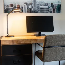 Moderne tafel/bureaulamp zwart met dimbaar LED></noscript>Straluma Outlet