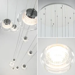 Moderne videlamp chroom met helder glas incl LED></noscript>Straluma New