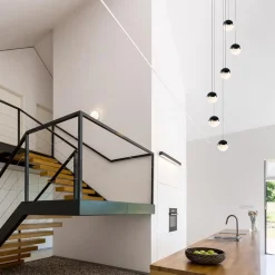 Moderne videlamp zwart met dimbaar LED 6-lichts></noscript>Straluma Online