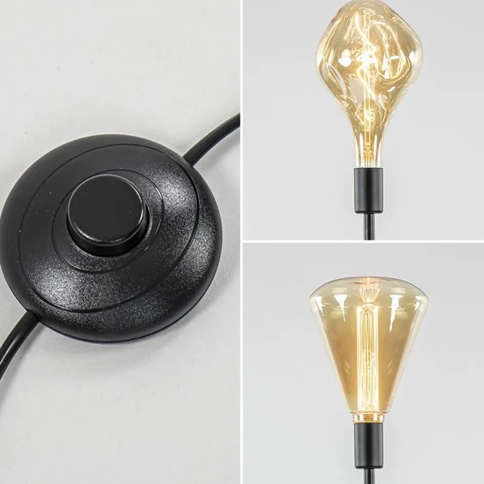 Moderne vloerlamp mat zwart exclusief lichtbron>Straluma Clearance