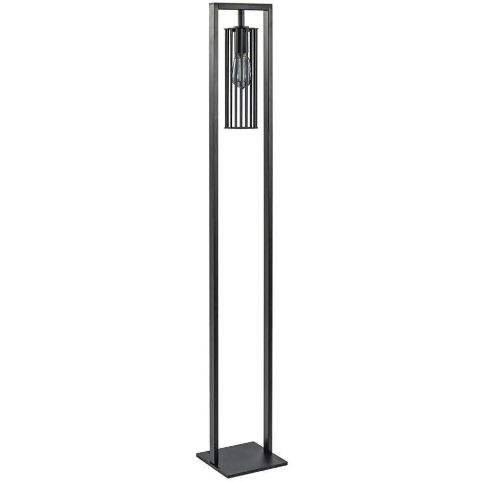 Moderne vloerlamp mat zwart metaal>Straluma Online