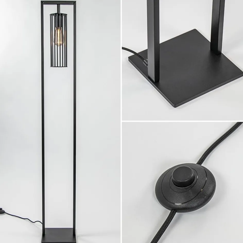 Moderne vloerlamp mat zwart metaal>Straluma Online