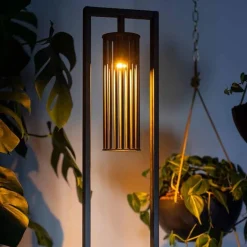 Moderne vloerlamp mat zwart metaal><noscript><img width=