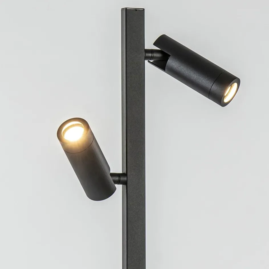 Moderne vloerlamp met verstelbare spots zwart/goud>Straluma Sale