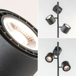 Moderne vloerlamp zwart met verstelbare LED spots></noscript>Straluma Hot