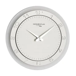 Moderne wandklok rond RVS keuken/kantoor>Straluma Clearance