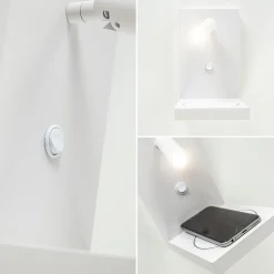 Moderne wandlamp wit inclusief LED en fast charger></noscript>Straluma Clearance