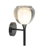 Moderne wandlamp zwart met smoke glas>Straluma Best