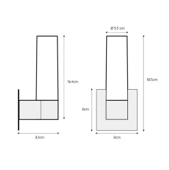 Moderne wandlamp zwart met opaal glas IP44></noscript>Straluma New
