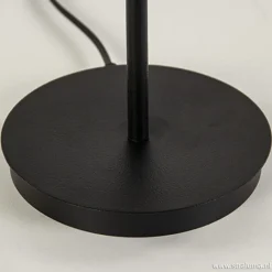 Moderne zwarte tafellamp rond metaal></noscript>Straluma Best