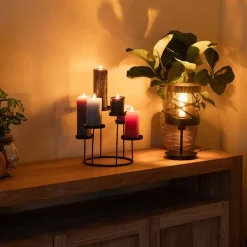 Moderne zwarte tafellamp rond metaal></noscript>Straluma Best